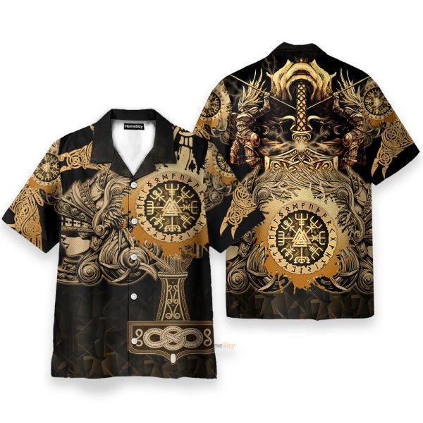 Viking Valkyrie Men'S Button'S Up Shirts Hawaiian Shirt