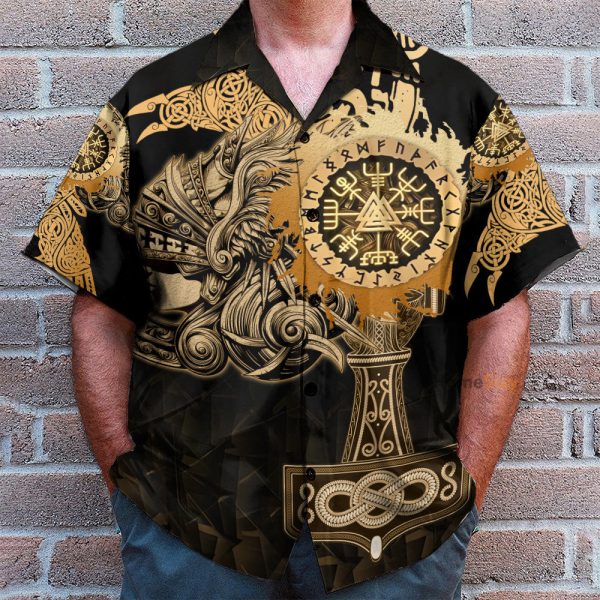 Viking Valkyrie Men'S Button'S Up Shirts Hawaiian Shirt