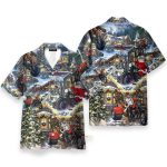 Amazing Santa Biker Funny Button'S Up Shirts Hawaiian Shirt