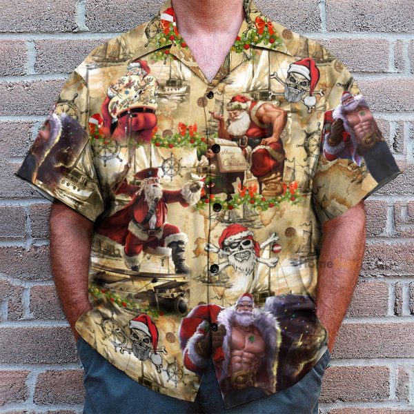 Amazing Pirate Santa Claus Hawaiian Shirt