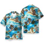 Love Bear Summer Vibe Funny Button'S Up Shirts Hawaiian Shirt