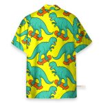 Funny Tyrannosaurus Rex On Skateboard Hawaiian Shirt & Beach Shorts