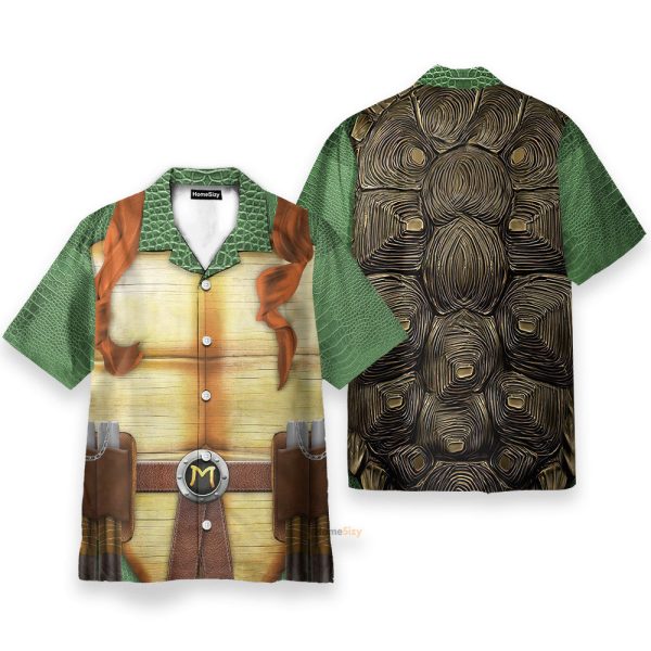 Michelangelo Tmnt Mike Mikey Cosplay Costume Hawaiian Shirt & Beach Shorts