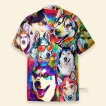 It'S A Husky Not A Freaking Wolf Colorful Pattern Hawaiian Shirt & Beach Shorts