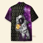 Astronaut Handles Bitcoin In The Galaxy Hawaiian Shirt