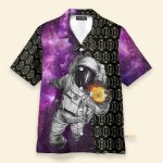 Astronaut Handles Bitcoin In The Galaxy Hawaiian Shirt