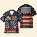 Goldendoodle Flag Hippie Bus Hawaiian Shirt