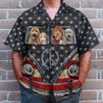 Goldendoodle Flag Hippie Bus Hawaiian Shirt