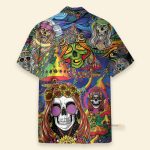 Colorful Skull Hippie Hawaiian Shirt