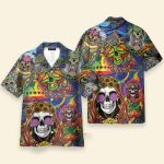 Colorful Skull Hippie Hawaiian Shirt