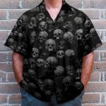 Skull Men'S Button'S Up Shirts Hawaiian Shirt & Beach Shorts