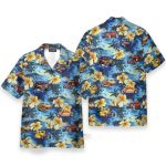 Hot Rod Car And Flowers Hawaiian Shirt & Beach Shorts