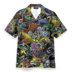Gadzillo Collage Kaiju Monsters Cosplay Costume Hawaiian Shirt Qt205182