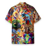 Colorful Bighorn Sheep Watercolor Painting Hawaiian Shirt