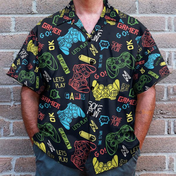 Amazing Gamer Funny Button'S Up Shirts Hawaiian Shirt