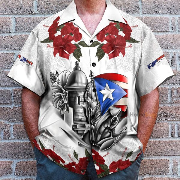 Manga Flower Puerto Rico Hawaiian Shirt