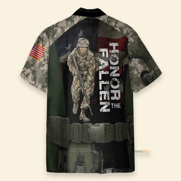 Honor The Fallen Men'S Button'S Up Shirts Hawaiian Shirt