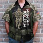 Honor The Fallen Men'S Button'S Up Shirts Hawaiian Shirt