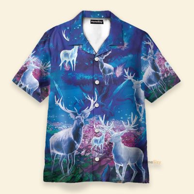 Amazing Magic Blue Light Men'S Button'S Up Shirts Hawaiian Shirt