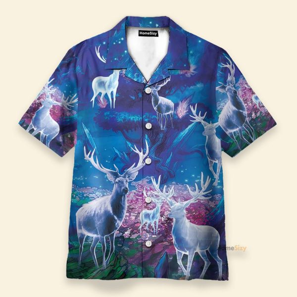 Amazing Magic Blue Light Men'S Button'S Up Shirts Hawaiian Shirt