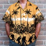 Tropical Palm Bigfoot Men'S Button'S Up Shirts Hawaiian Shirt & Beach Shorts