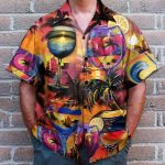 It'S Time For Wine Men'S Button'S Up Shirts Hawaiian Shirt