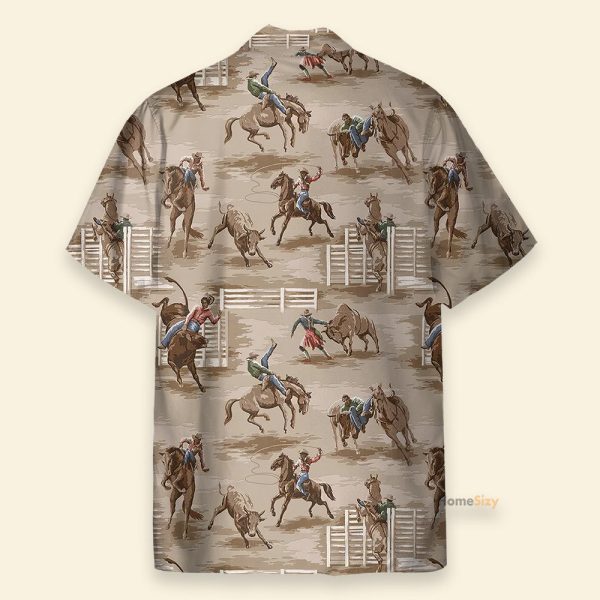 Vintage Rodeo Horse Riding Hawaiian Shirt & Beach Shorts