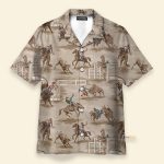 Vintage Rodeo Horse Riding Hawaiian Shirt & Beach Shorts