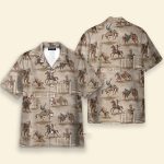 Vintage Rodeo Horse Riding Hawaiian Shirt & Beach Shorts