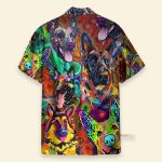 Amazing German Shepherd Colorful Hippie Hawaiian Shirt