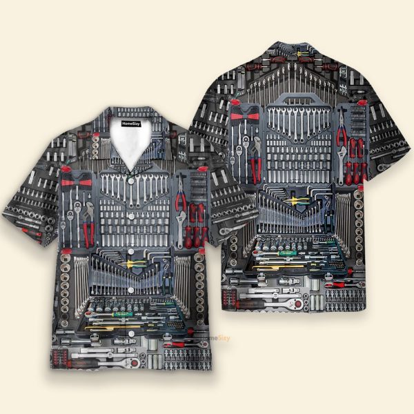 The Mechanic Tool Men'S Button'S Up Shirts Hawaiian Shirt