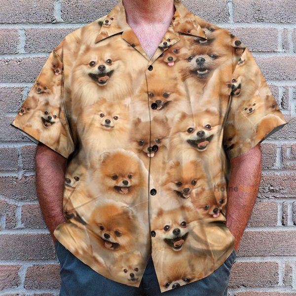 Pomeranian Funny Button'S Up Shirts Hawaiian Shirt