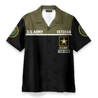 Custom Name Us Army Veteran Personalized Hawaiian Shirt Atp107039