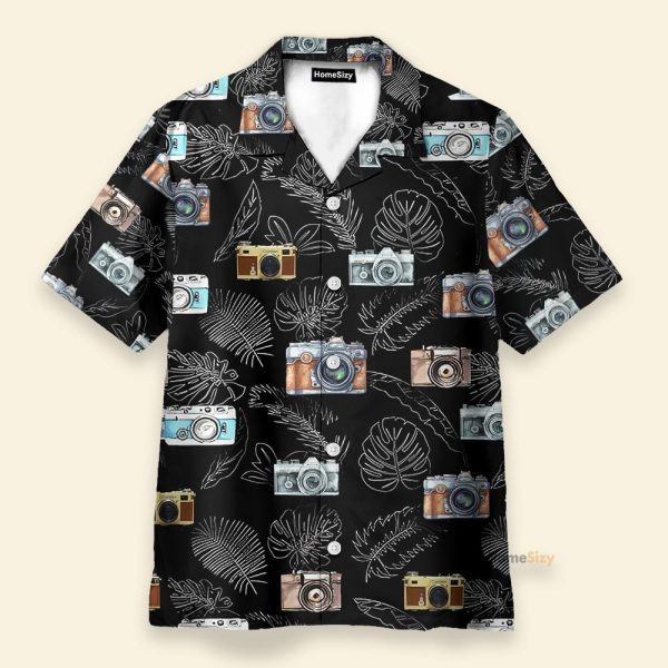 Camera Men'S Button'S Up Shirts Hawaiian Shirt