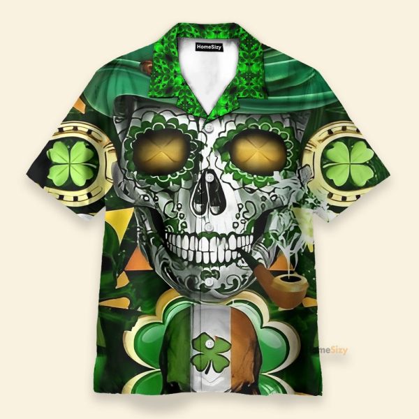 Skull Saint Patrick'S Day Hawaiian Shirt