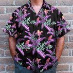 Tom Selleck Magnum Pi Movie Jungle Bird Black Cosplay Costume Hawaiian Shirt & Beach Shorts