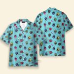 Retro Power Rangers Helmet Pattern Hawaiian Shirt & Beach Shorts