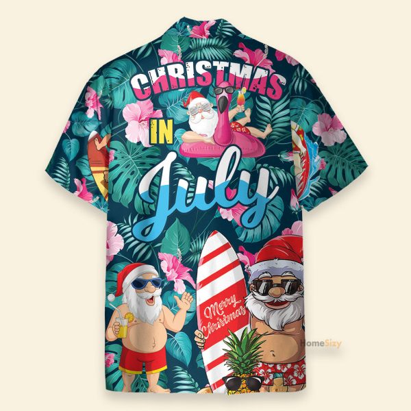 Christmas In July Funny Santa Claus Tropical Style Hawaiian Shirt