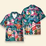 Christmas In July Funny Santa Claus Tropical Style Hawaiian Shirt