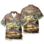 Abrams Tank Men'S Button'S Up Shirts Hawaiian Shirt