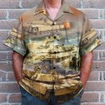 Abrams Tank Men'S Button'S Up Shirts Hawaiian Shirt