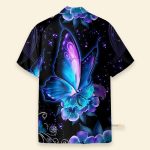 Hippie Butterfly Men'S Button'S Up Shirts Hawaiian Shirt