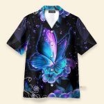 Hippie Butterfly Men'S Button'S Up Shirts Hawaiian Shirt