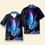 Hippie Butterfly Men'S Button'S Up Shirts Hawaiian Shirt