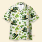 Irish Shamrock Hat St Patrick'S Day Hawaiian Shirt