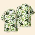 Irish Shamrock Hat St Patrick'S Day Hawaiian Shirt