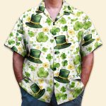 Irish Shamrock Hat St Patrick'S Day Hawaiian Shirt