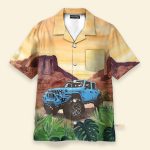 Amazing Jeep On Mountain Hawaiian Shirt & Beach Shorts