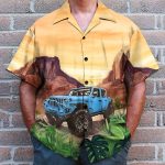 Amazing Jeep On Mountain Hawaiian Shirt & Beach Shorts