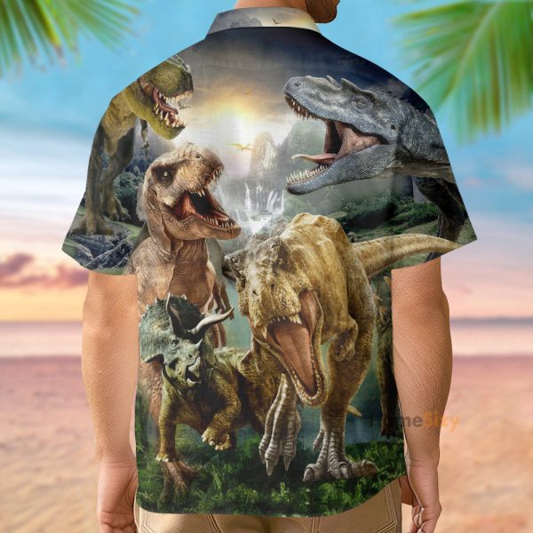 Honor Dinosaur In The Jurassic Period Hawaiian Shirt